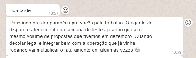 Depoimento de cliente
